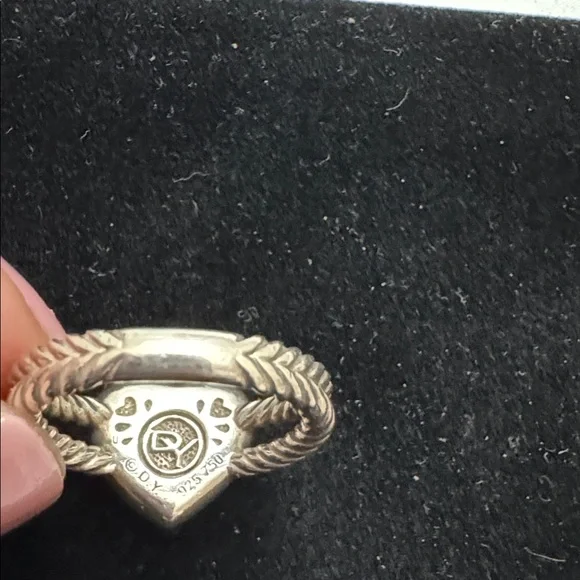 David yurman Elegant Silver Heart Ring7-7.5 - Picture 3 of 4